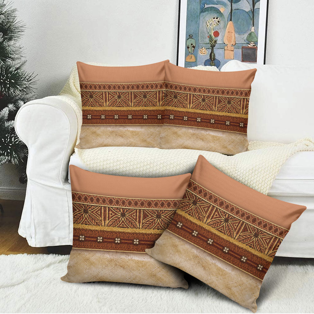 Polynesian Princess Inspired Cosplay Costume Pillow Cover Traditional Tapa Pattern
