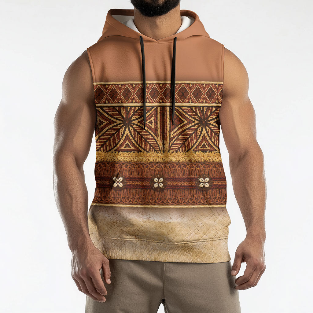 Polynesian Princess Inspired Cosplay Costume Sleeveless Hoodie Traditional Tapa Pattern