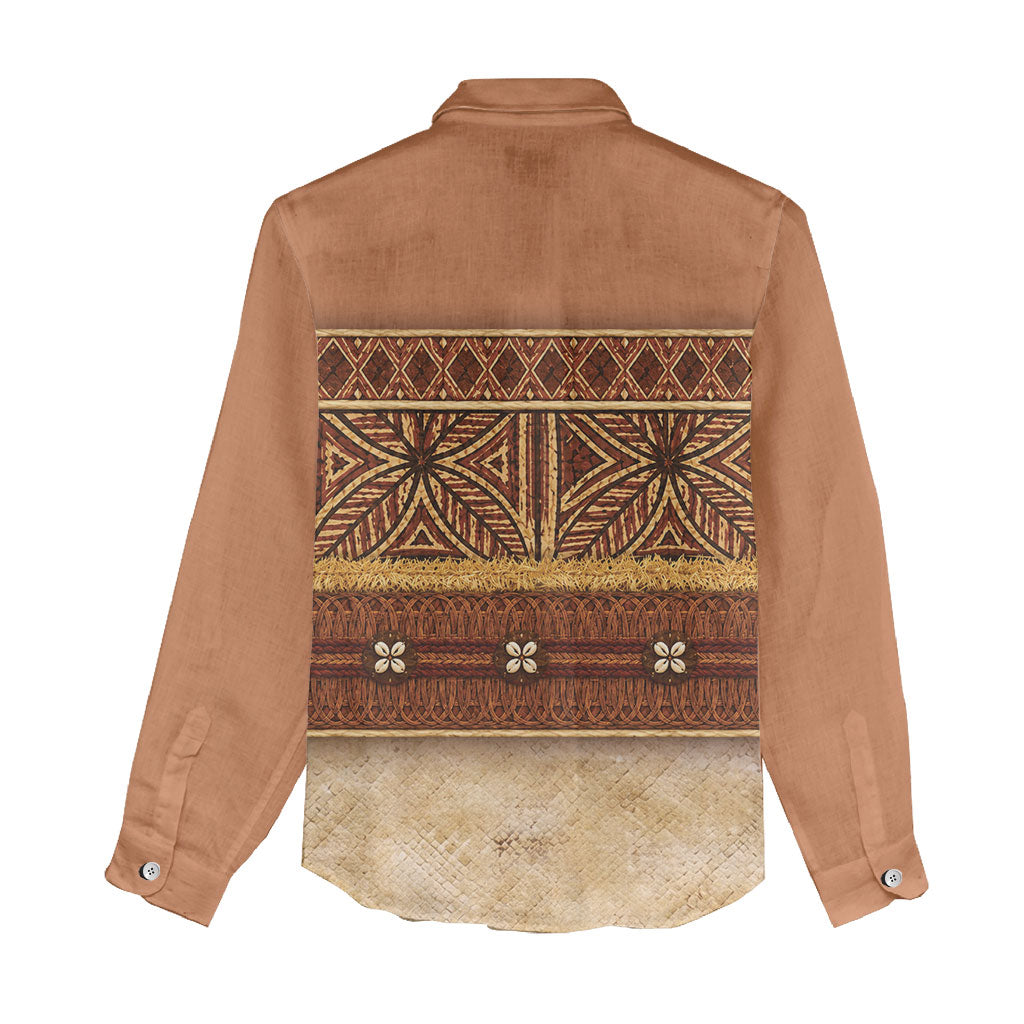 Polynesian Princess Inspired Cosplay Costume Women Casual Shirt Traditional Tapa Pattern