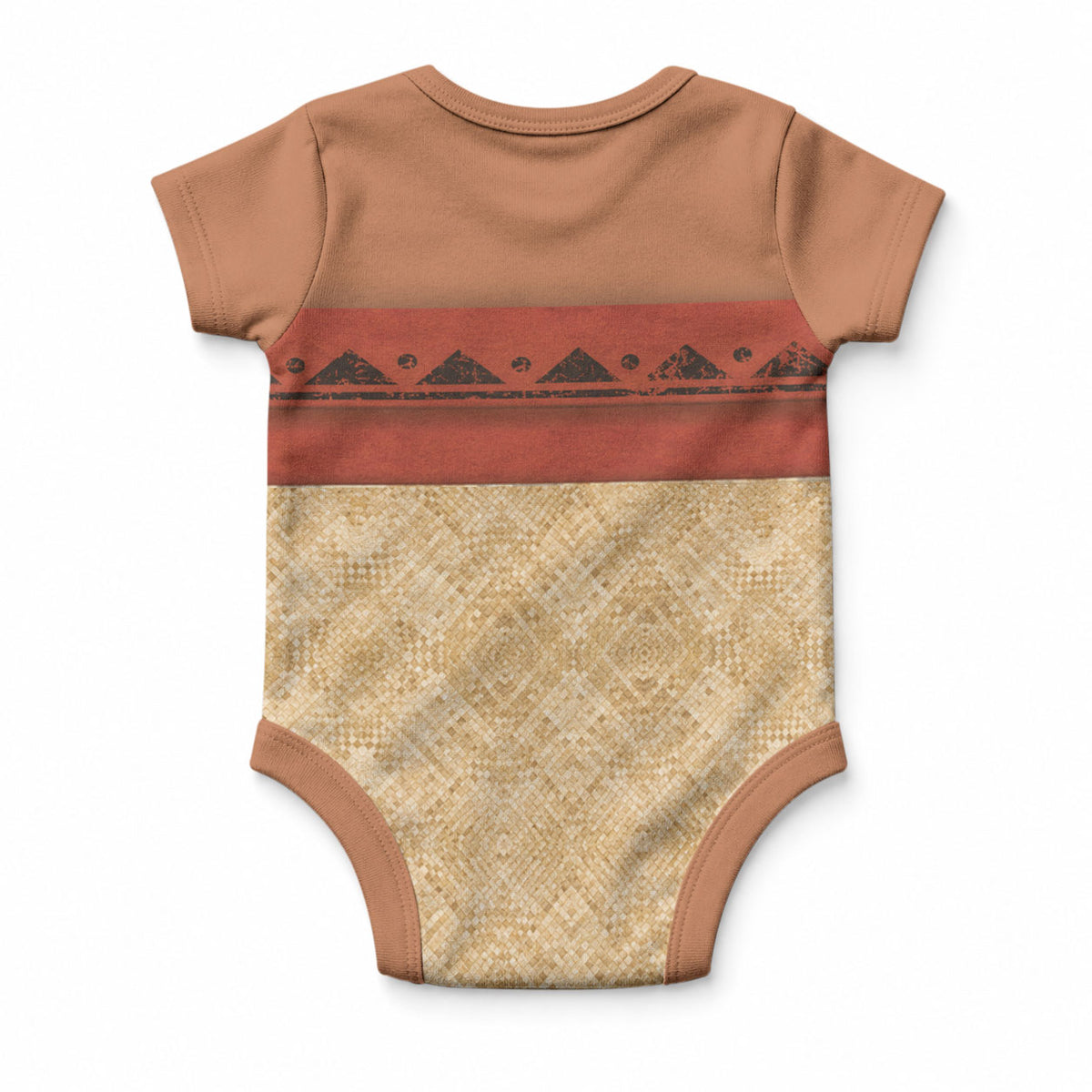 Island Elder Inspired Costume Baby Onesie Polynesian Tribal Pattern