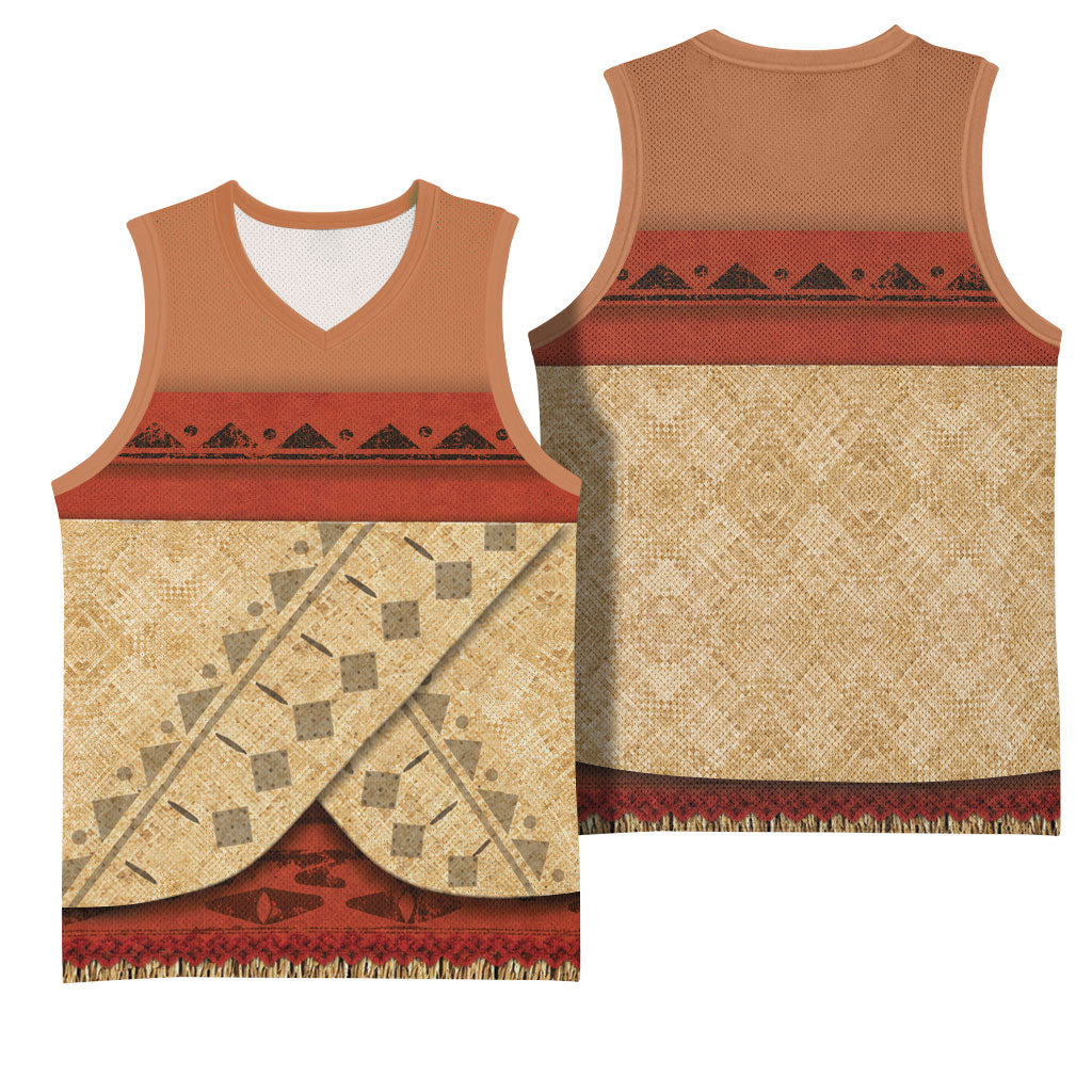 Island Elder Inspired Costume Basketball Jersey Polynesian Tribal Pattern