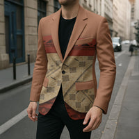 Island Elder Inspired Costume Blazer Polynesian Tribal Pattern