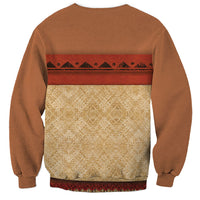 Island Elder Inspired Costume Sweatshirt Polynesian Tribal Pattern