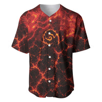 Lava Monster Costume Baseball Jersey Fiery Lava Spiral