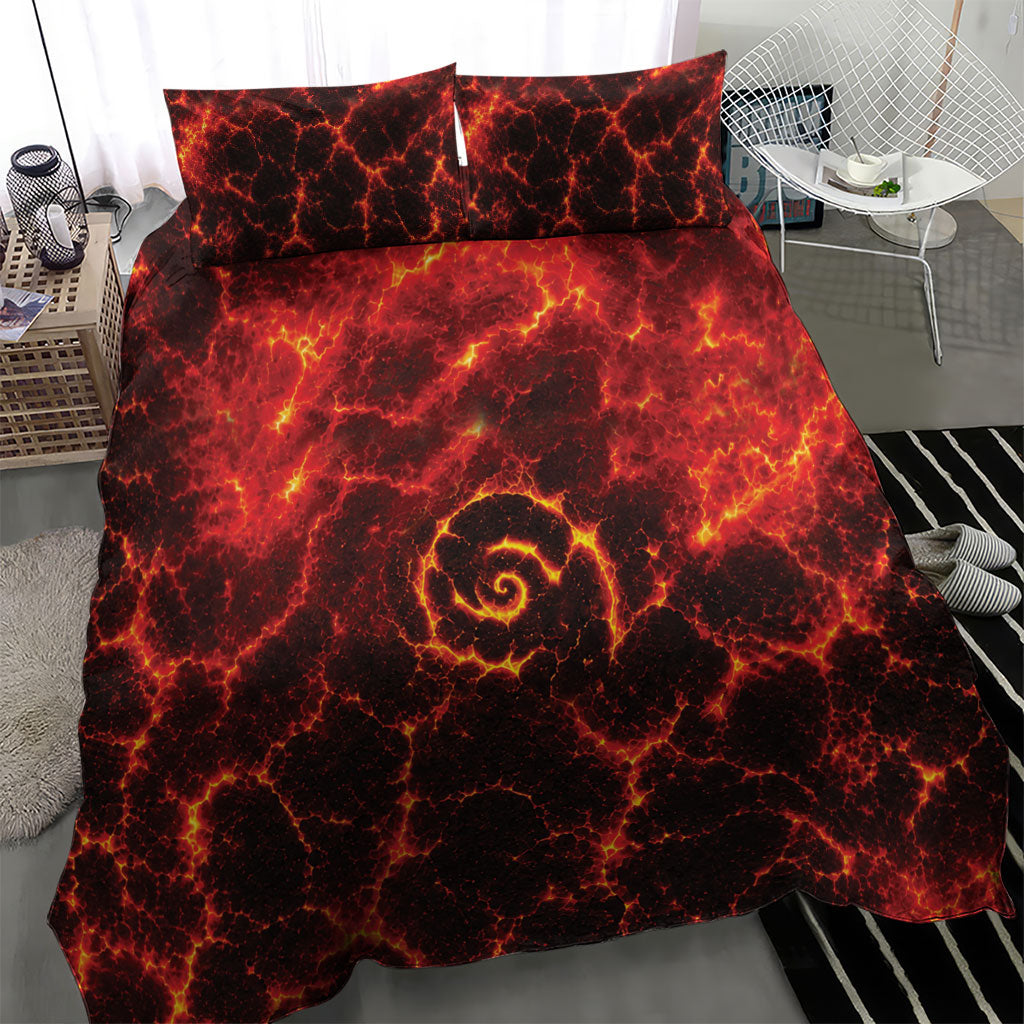 Lava Monster Costume Bedding Set Fiery Lava Spiral