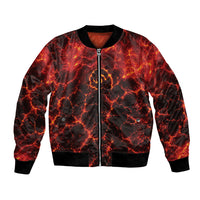 Lava Monster Costume Bomber Jacket Fiery Lava Spiral