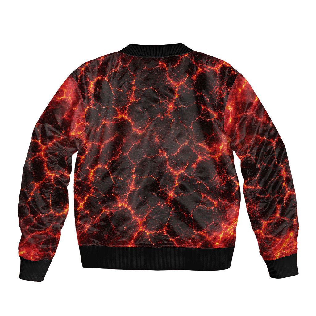 Lava Monster Costume Bomber Jacket Fiery Lava Spiral