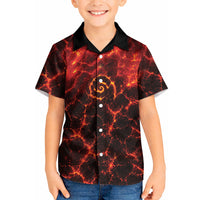 Lava Monster Costume Kid Hawaiian Shirt Fiery Lava Spiral