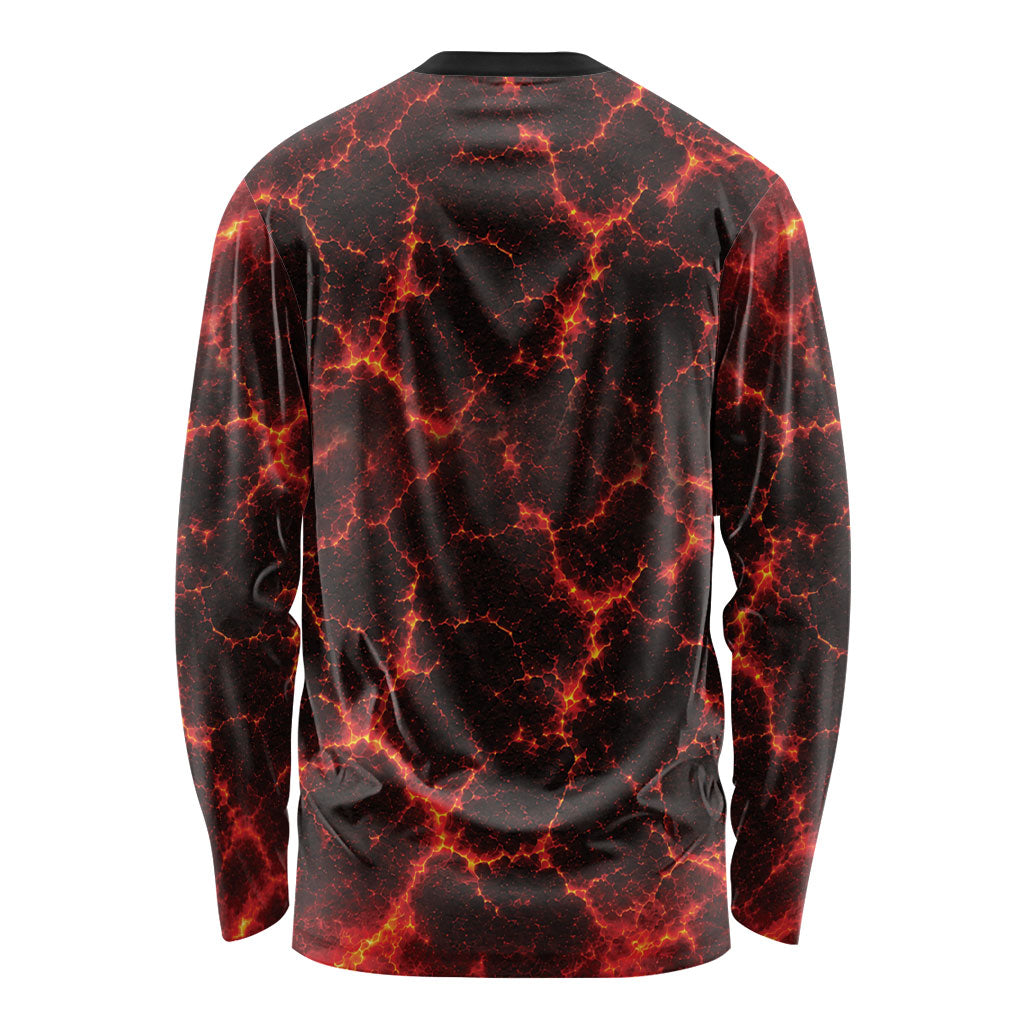 Lava Monster Costume Long Sleeve Shirt Fiery Lava Spiral