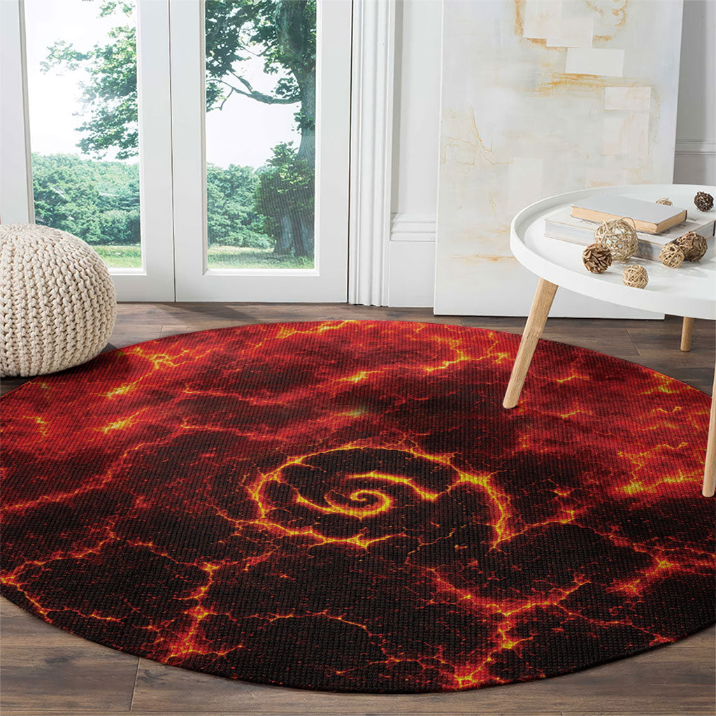 Lava Monster Costume Round Carpet Fiery Lava Spiral