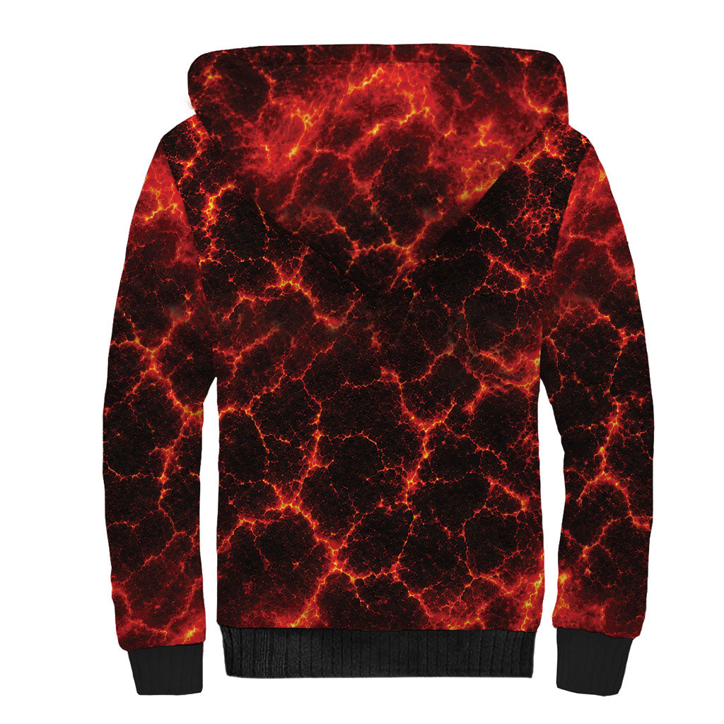 Lava Monster Costume Sherpa Hoodie Fiery Lava Spiral