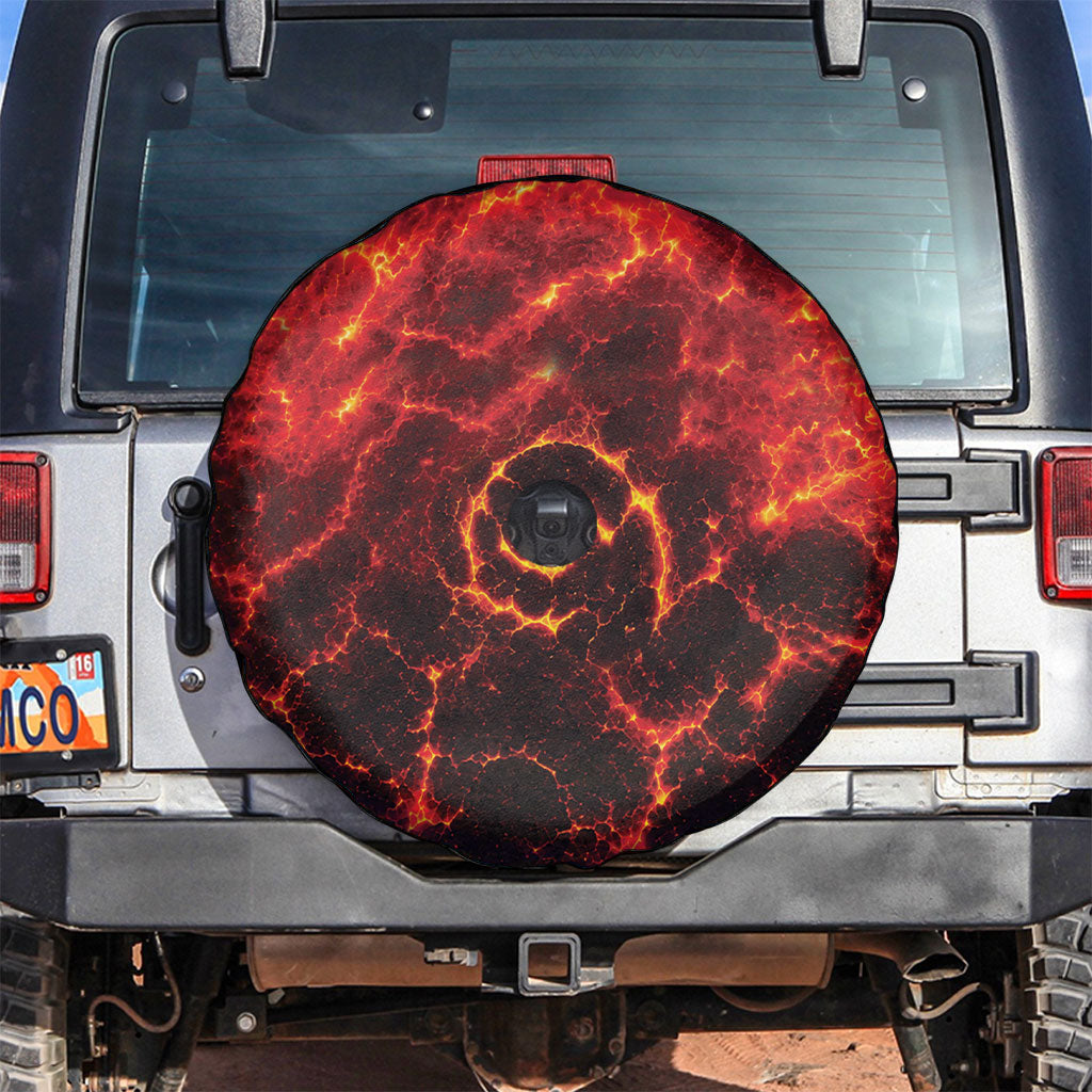 Lava Monster Costume Spare Tire Cover Fiery Lava Spiral