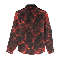 Lava Monster Costume Women Casual Shirt Fiery Lava Spiral