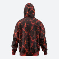 Lava Monster Costume Zip Hoodie Fiery Lava Spiral