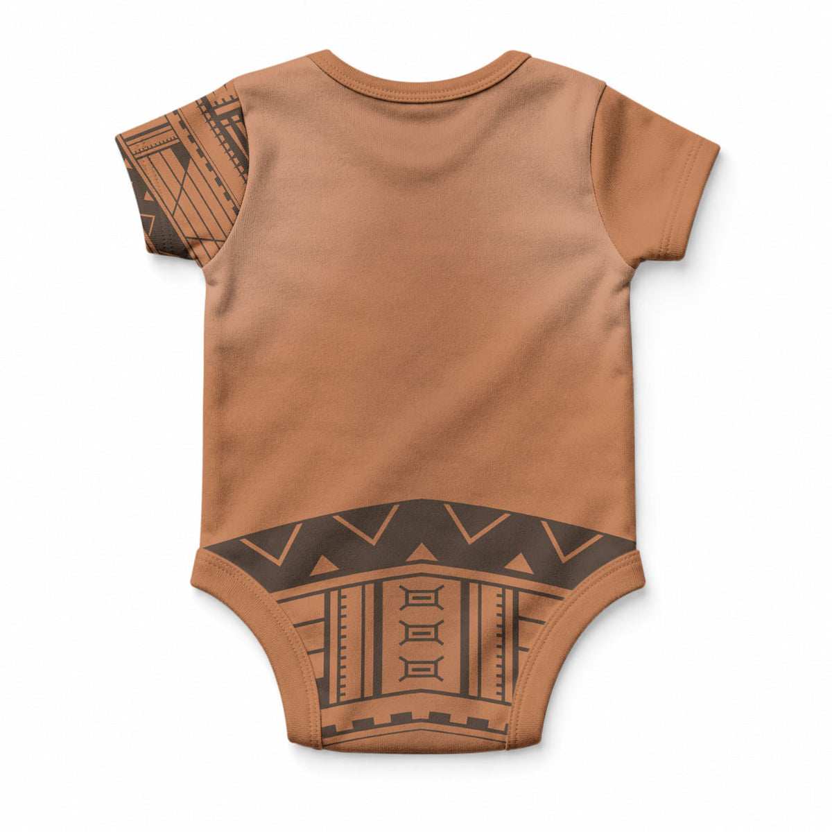 Polynesian Chief Inspired Costume Baby Onesie Tribal Pattern With Tooth Necklace