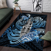 Polynesia Go Surfing Area Rug The Pacific Wave Of Water LT05 Blue - Polynesian Pride