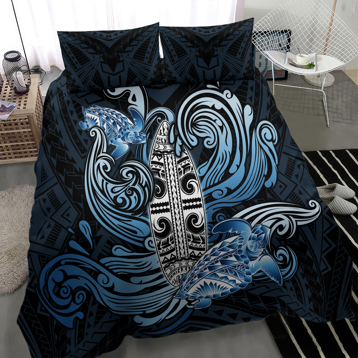 Polynesia Go Surfing Bedding Set The Pacific Wave Of Water LT05 - Polynesian Pride