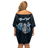 Personalised Polynesia Go Surfing Off Shoulder Short Dress The Pacific Wave Of Water LT05 - Polynesian Pride