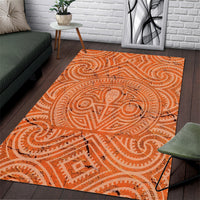 Lapita Culture Area Rug Iconic Double Face Pattern LT05 Brown - Polynesian Pride