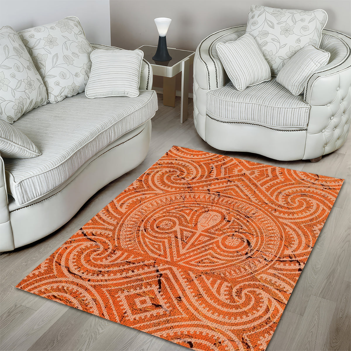 Lapita Culture Area Rug Iconic Double Face Pattern LT05 - Polynesian Pride