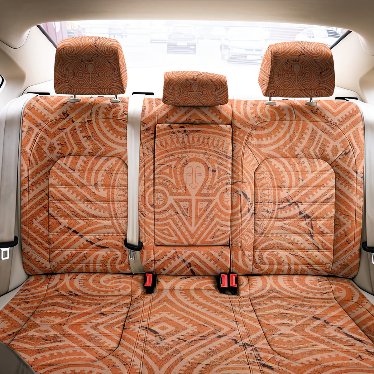 Lapita Culture Back Car Seat Cover Iconic Double Face Pattern