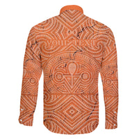 Personalised Lapita Culture Family Matching Off Shoulder Long Sleeve Dress and Hawaiian Shirt Iconic Double Face Pattern LT05 - Polynesian Pride