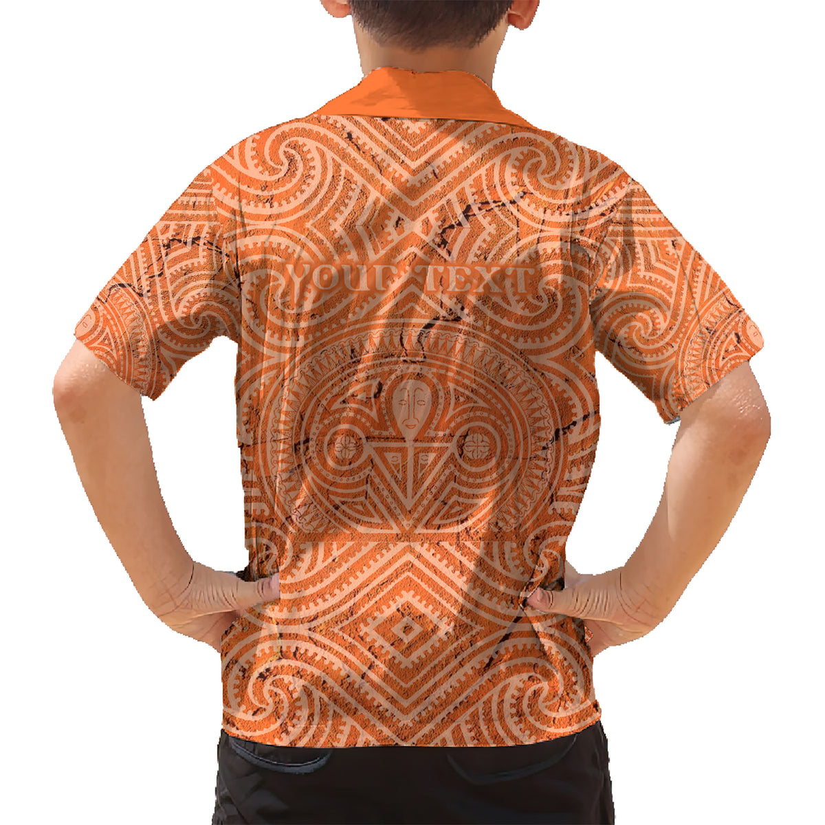 Personalised Lapita Culture Kid Hawaiian Shirt Iconic Double Face Pattern LT05 - Polynesian Pride