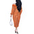 Personalised Lapita Culture Off The Shoulder Long Sleeve Dress Iconic Double Face Pattern LT05 - Polynesian Pride