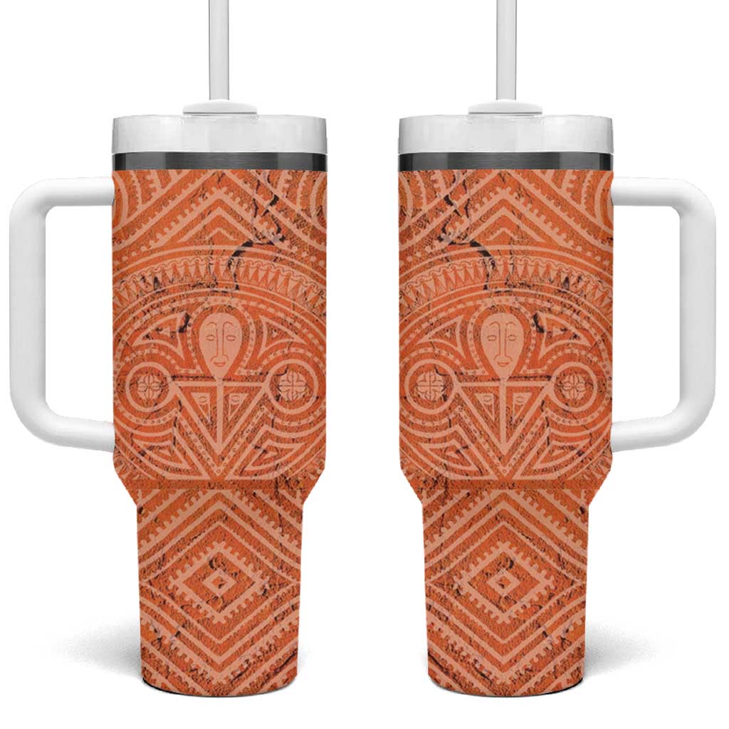 Personalised Lapita Culture Tumbler With Handle Iconic Double Face Pattern