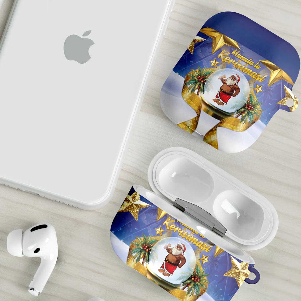 Samoa Christmas AirPods Case Snow Globe With Samoan Santa - Polynesian Pride
