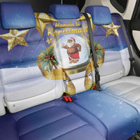 Samoa Christmas Back Car Seat Cover Snow Globe With Samoan Santa - Polynesian Pride