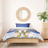 Samoa Christmas Bedding Set Snow Globe With Samoan Santa - Polynesian Pride