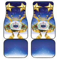 Samoa Christmas Car Mats Snow Globe With Samoan Santa - Polynesian Pride