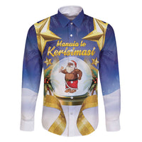 Samoa Christmas Family Matching Off Shoulder Short Dress and Hawaiian Shirt Snow Globe With Samoan Santa - Polynesian Pride