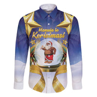 Samoa Christmas Family Matching Puletasi and Hawaiian Shirt Snow Globe With Samoan Santa - Polynesian Pride