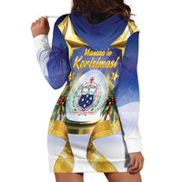 Samoa Christmas Hoodie Dress Snow Globe With Samoan Santa - Polynesian Pride