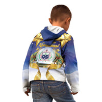 Samoa Christmas Kid Hoodie Snow Globe With Samoan Santa - Polynesian Pride