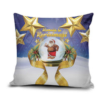 Samoa Christmas Pillow Cover Snow Globe With Samoan Santa - Polynesian Pride