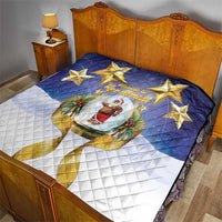 Samoa Christmas Quilt Snow Globe With Samoan Santa - Polynesian Pride