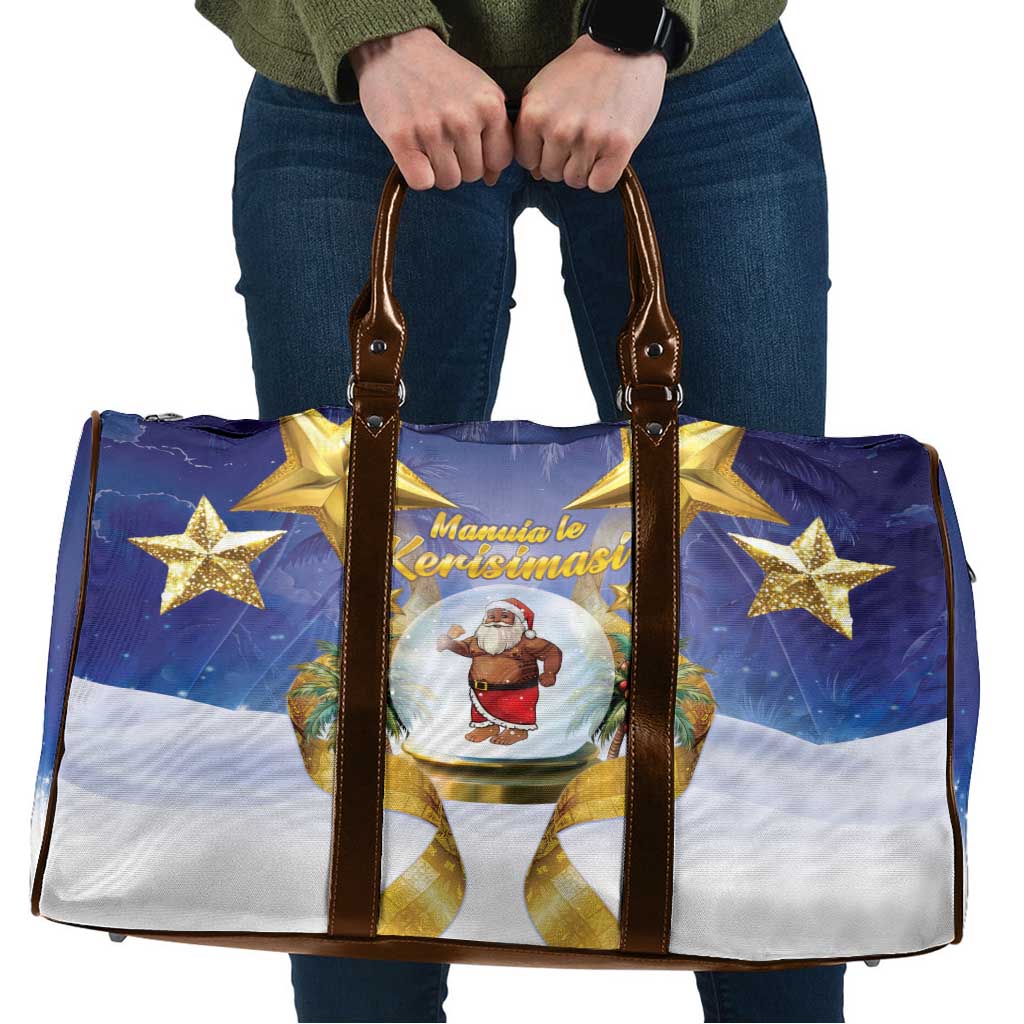 Samoa Christmas Travel Bag Snow Globe With Samoan Santa - Polynesian Pride