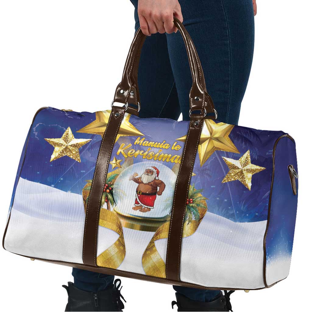 Samoa Christmas Travel Bag Snow Globe With Samoan Santa - Polynesian Pride