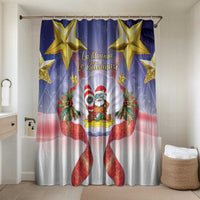 American Samoa Christmas Bathroom Set Seashell Santa Beach Vibes - Polynesian Pride