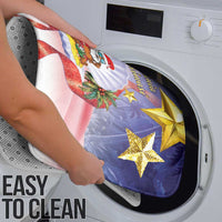 American Samoa Christmas Bathroom Set Seashell Santa Beach Vibes - Polynesian Pride