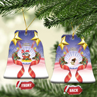 American Samoa Christmas Ceramic Ornament Seashell Santa Beach Vibes - Polynesian Pride