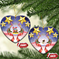 American Samoa Christmas Ceramic Ornament Seashell Santa Beach Vibes - Polynesian Pride