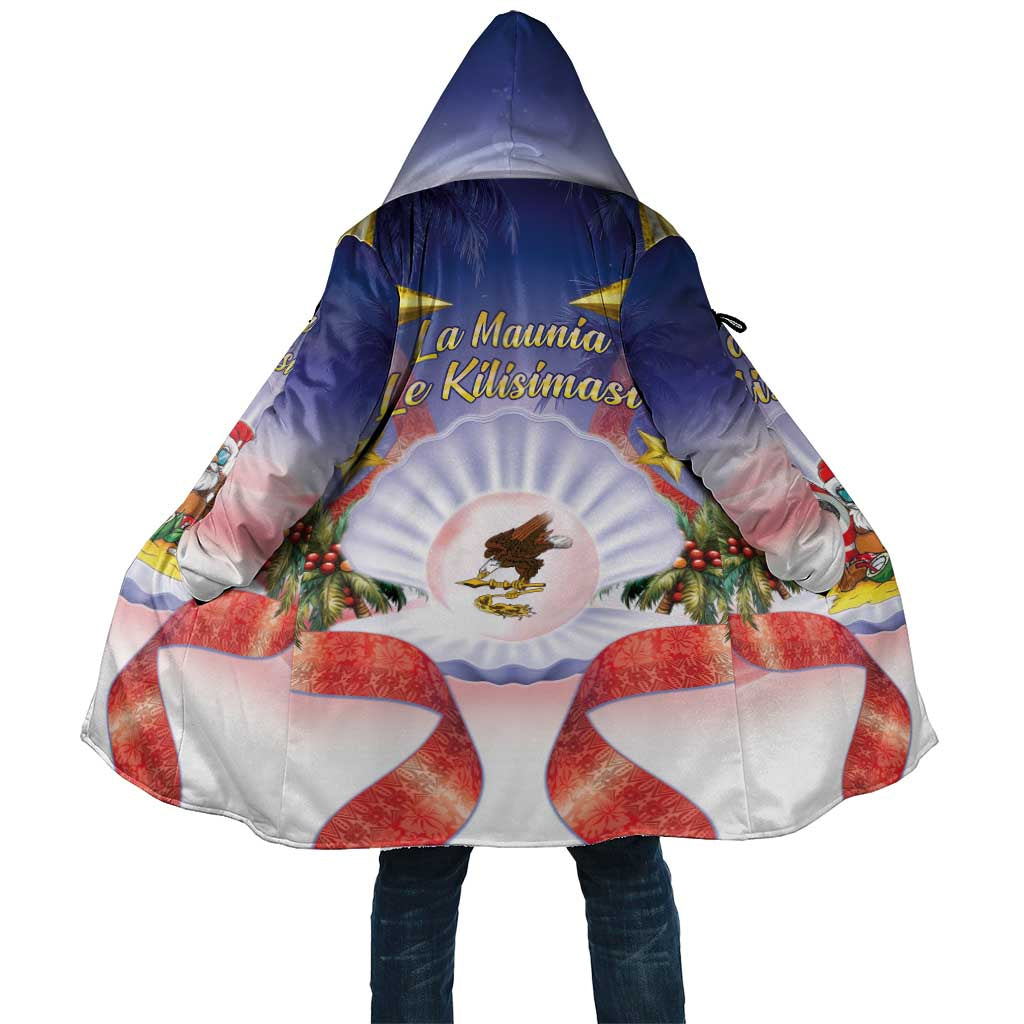 American Samoa Christmas Cloak Seashell Santa Beach Vibes - Polynesian Pride