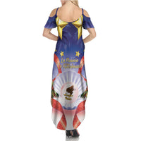 American Samoa Christmas Family Matching Summer Maxi Dress and Hawaiian Shirt Seashell Santa Beach Vibes - Polynesian Pride