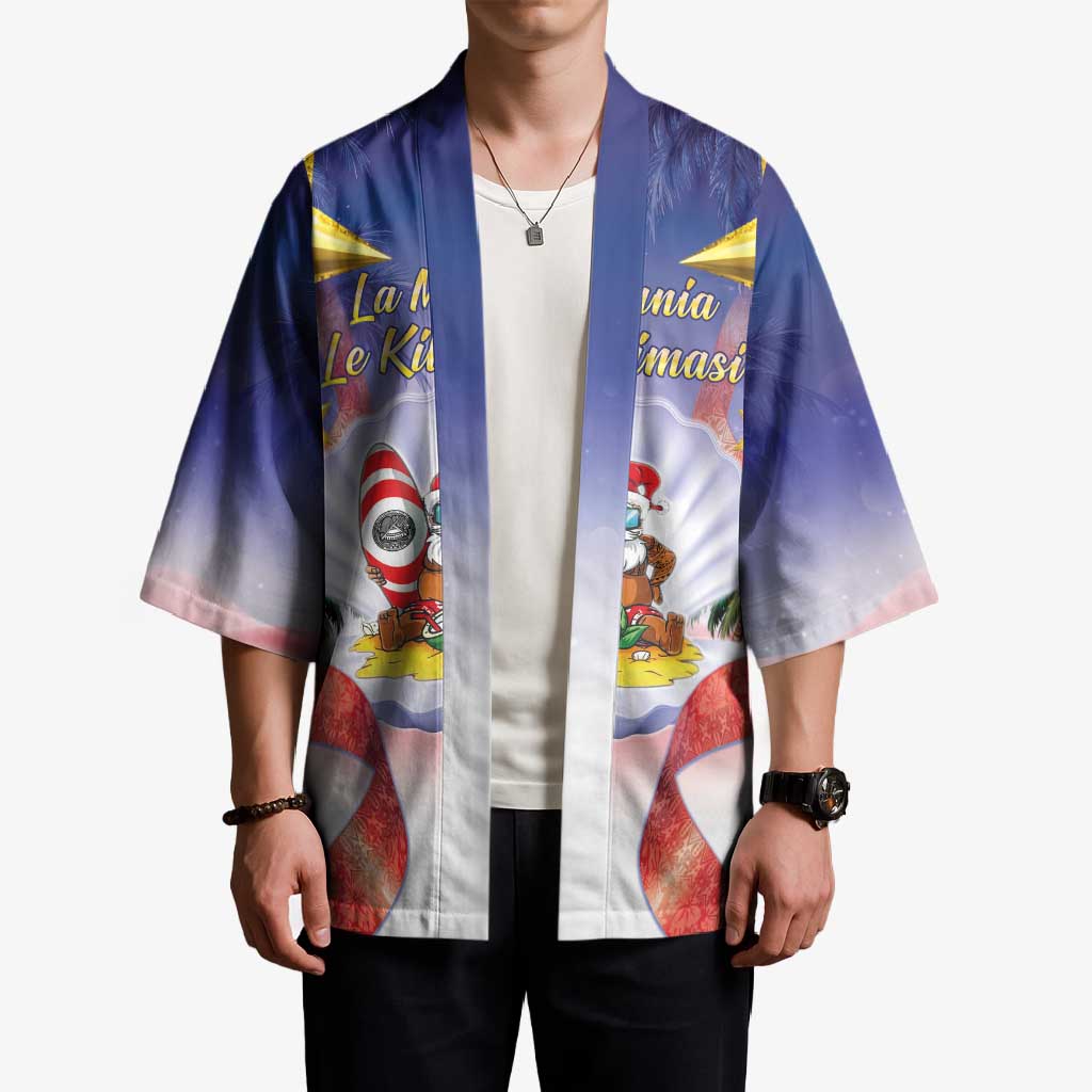 American Samoa Christmas Kimono Seashell Santa Beach Vibes - Polynesian Pride