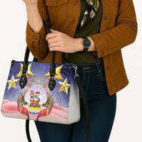 American Samoa Christmas Leather Bag Seashell Santa Beach Vibes - Polynesian Pride