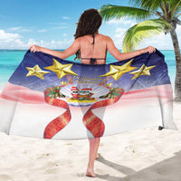 American Samoa Christmas Sarong Seashell Santa Beach Vibes - Polynesian Pride
